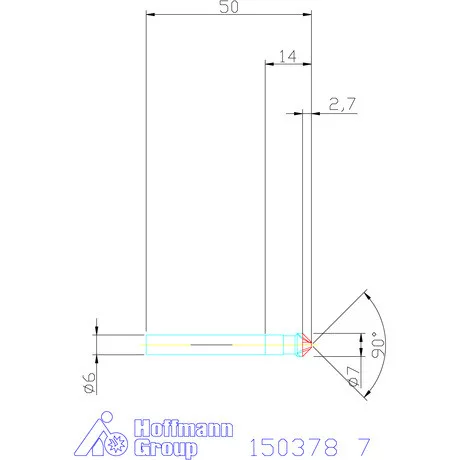 Garant Precíziós kúpsüllyesztő 90° 7 mm