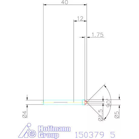 Garant Precíziós kúpsüllyesztő 90° 5 mm