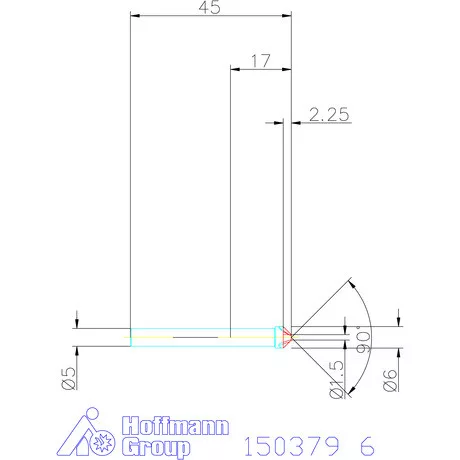 Garant Precíziós kúpsüllyesztő 90° 6 mm
