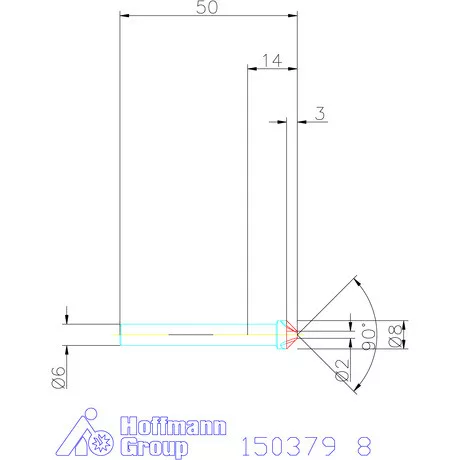 Garant Precíziós kúpsüllyesztő 90° 8 mm
