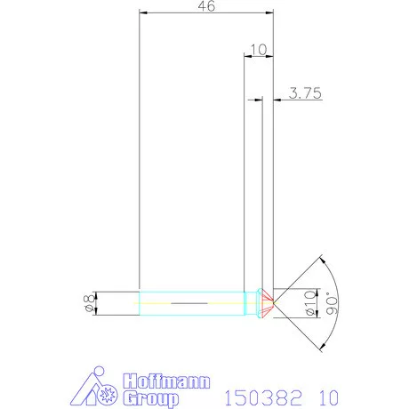 Garant Kúpsüllyesztő VHM 90° 10 mm