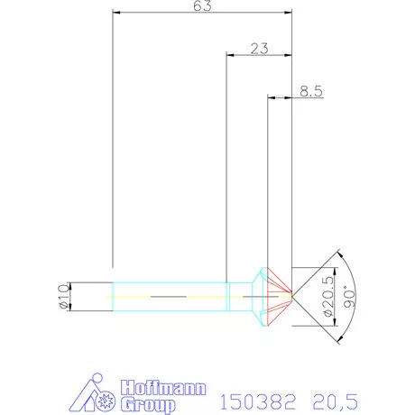 Garant Kúpsüllyesztő VHM 90° 20,5 mm
