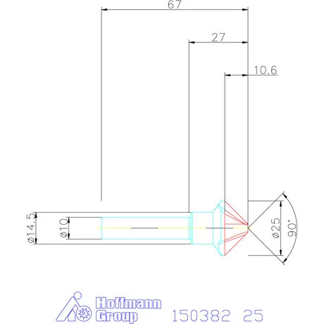 Garant Kúpsüllyesztő VHM 90° 25 mm