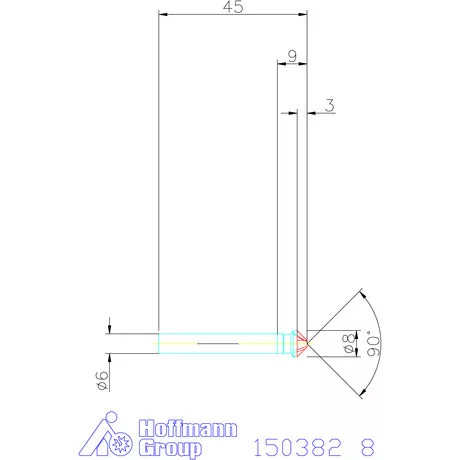 Garant Kúpsüllyesztő VHM 90° 8 mm
