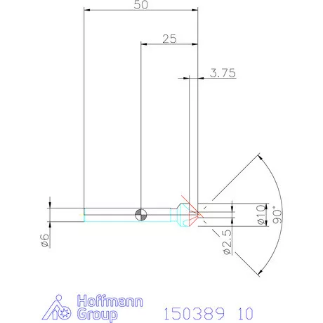 Garant Precíziós kúpsüllyesztő egyenlőtlen osztással 90° 10 mm