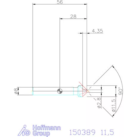 Garant Precíziós kúpsüllyesztő egyenlőtlen osztással 90° 11,5 mm