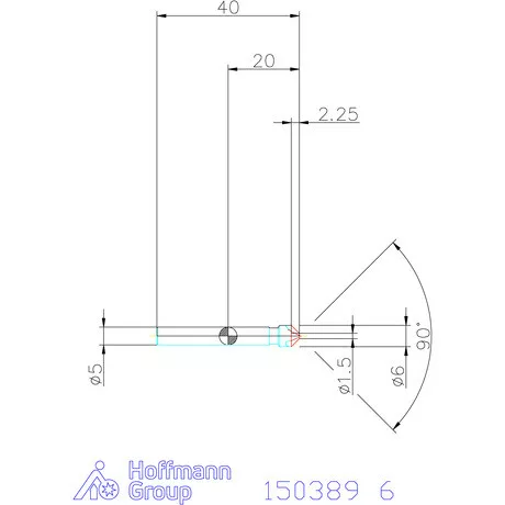 Garant Precíziós kúpsüllyesztő egyenlőtlen osztással 90° 6 mm
