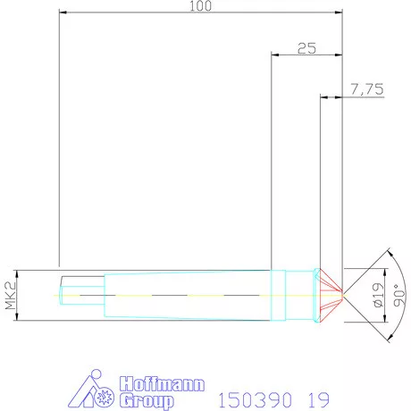 Garant Precíziós kúpsüllyesztő 90° 19 mm