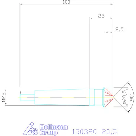 Garant Precíziós kúpsüllyesztő 90° 20,5 mm