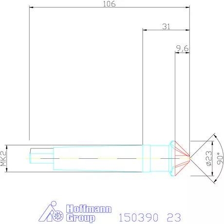 Garant Precíziós kúpsüllyesztő 90° 23 mm