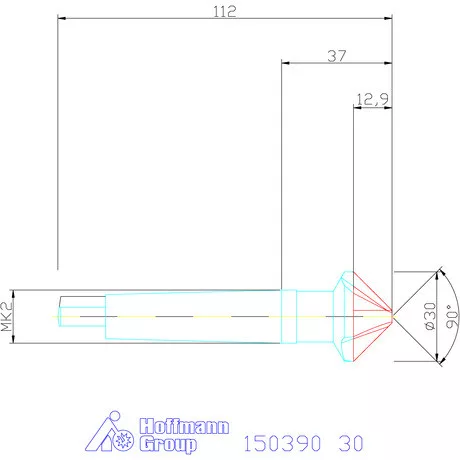 Garant Precíziós kúpsüllyesztő 90° 30 mm