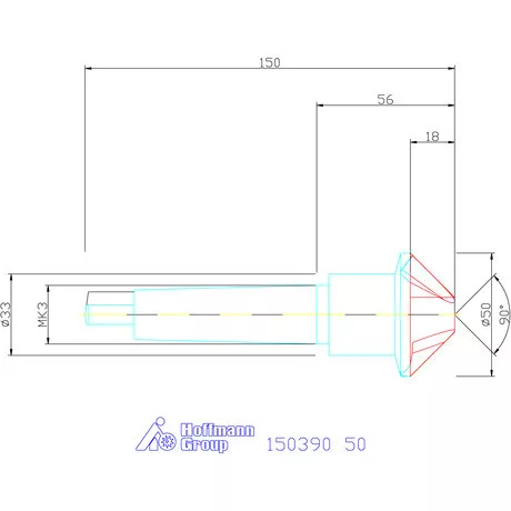 Garant Precíziós kúpsüllyesztő 90° 50 mm