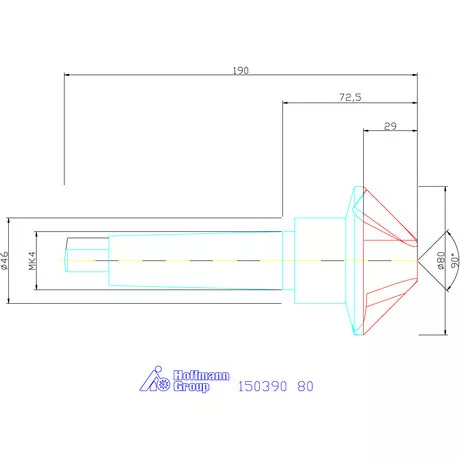 Garant Precíziós kúpsüllyesztő 90° 80 mm