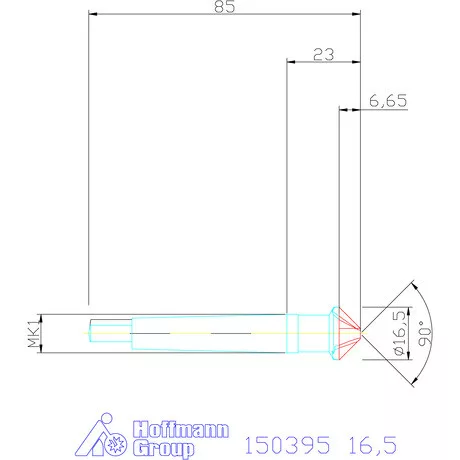 Holex Kúpsüllyesztő 90° 16,5 mm