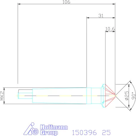Garant Precíziós kúpsüllyesztő 90° 25 mm