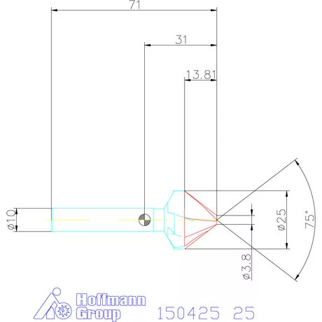 Garant Kúpsüllyesztő 75° 25 mm