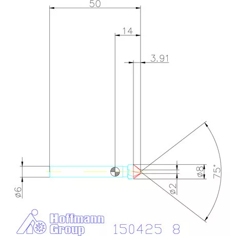 Garant Kúpsüllyesztő 75° 8 mm