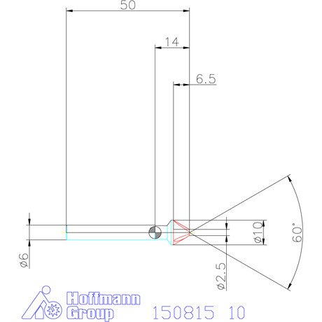 Garant Precíziós kúpsüllyesztő egyenlőtlen osztással 60° 10 mm