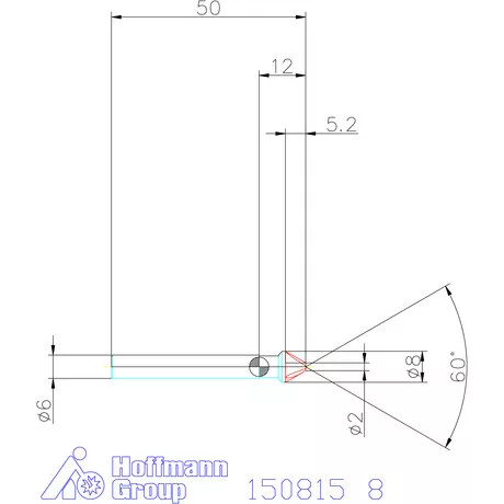 Garant Precíziós kúpsüllyesztő egyenlőtlen osztással 60° 8 mm