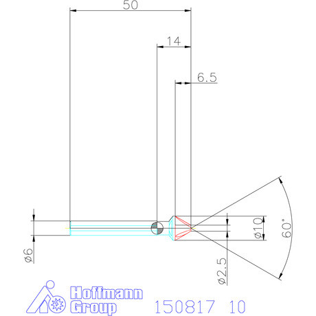 Garant Precíziós kúpsüllyesztő egyenlőtlen osztással, 3 befogófelülettel 60° 10 mm