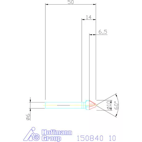 Garant Kúpsüllyesztő, Form C 60° 10 mm