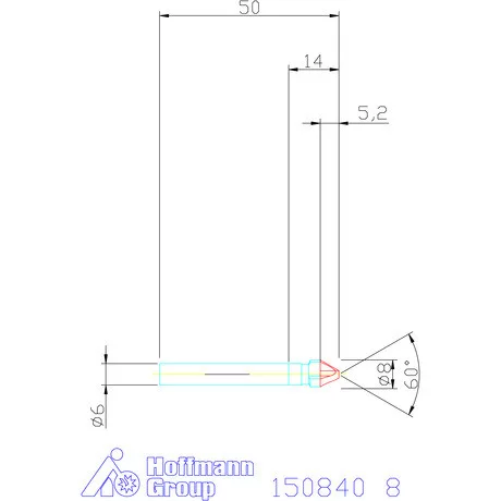 Garant Kúpsüllyesztő, Form C 60° 8 mm