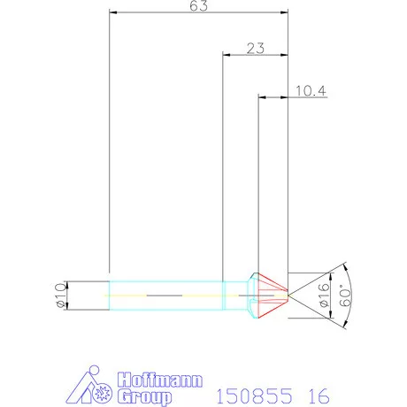 Garant Kúpsüllyesztő VHM 60° 16 mm