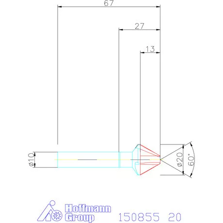 Garant Kúpsüllyesztő VHM 60° 20 mm