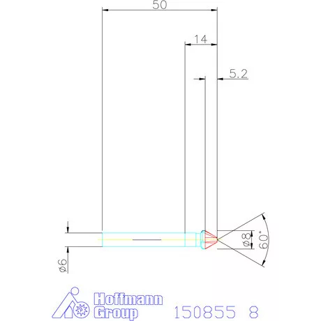 Garant Kúpsüllyesztő VHM 60° 8 mm