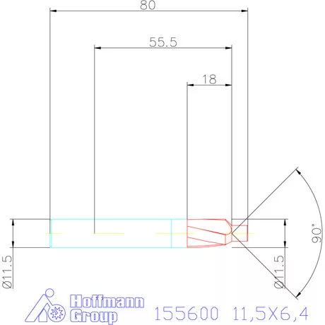 Garant Mini süllyesztő átmenő furathoz 90° 11,5X6,4 mm