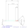 Garant Mini süllyesztő átmenő furathoz 90° 4,3X2,2 mm