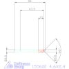 Garant Mini süllyesztő átmenő furathoz 90° 4,6X2,4 mm
