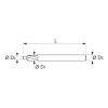 Garant Mini csapos süllyesztő 180°, átmenőfurathoz 180° 2,2X1,1 mm