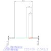 Garant Mini csapos süllyesztő 180°, átmenőfurathoz 180° 2,5X1,3 mm