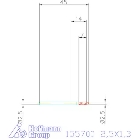 Garant Mini csapos süllyesztő 180°, átmenőfurathoz 180° 2,5X1,3 mm