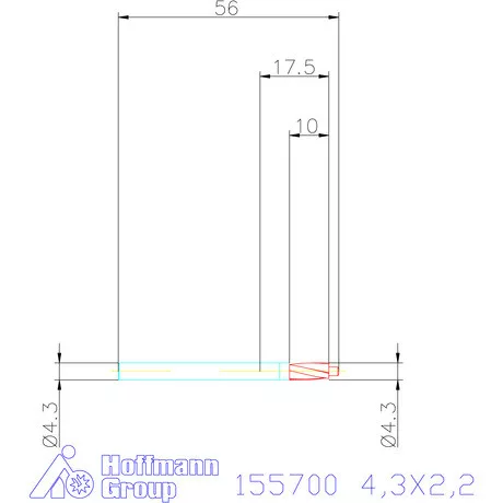 Garant Mini csapos süllyesztő 180°, átmenőfurathoz 180° 4,3X2,2 mm