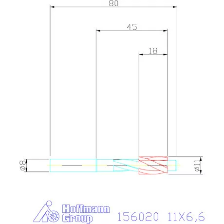 Garant DIN csapos süllyesztő átmenőfurathoz 11X6,6 mm