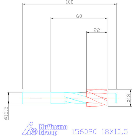 Garant DIN csapos süllyesztő átmenőfurathoz 18X10,5 mm