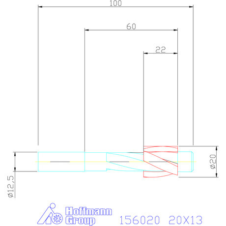 Garant DIN csapos süllyesztő átmenőfurathoz 20X13 mm