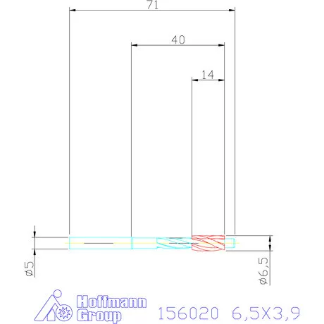 Garant DIN csapos süllyesztő átmenőfurathoz 6,5X3,9 mm