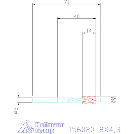Garant DIN csapos süllyesztő átmenőfurathoz 8X4,3 mm