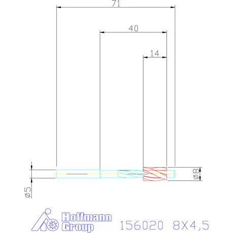 Garant DIN csapos süllyesztő átmenőfurathoz 8X4,5 mm