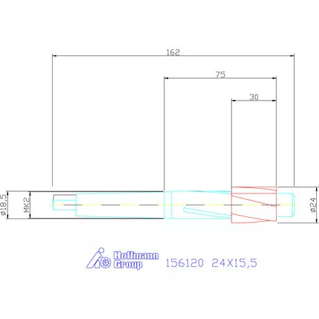 Garant DIN csapos süllyesztő átmenőfurathoz 24X15,5 mm