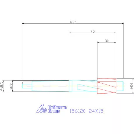 Garant DIN csapos süllyesztő átmenőfurathoz 24X15 mm