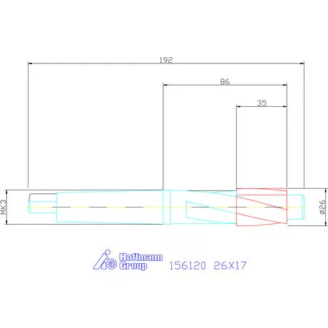 Garant DIN csapos süllyesztő átmenőfurathoz 26X17 mm