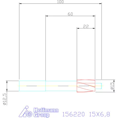 Garant DIN csapos süllyesztő magfurathoz 15X6,8 mm
