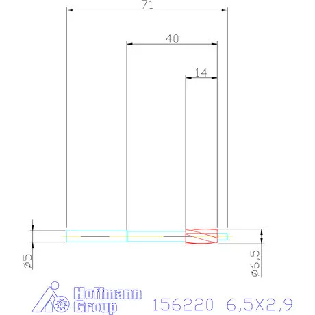 Garant DIN csapos süllyesztő magfurathoz 6,5X2,9 mm