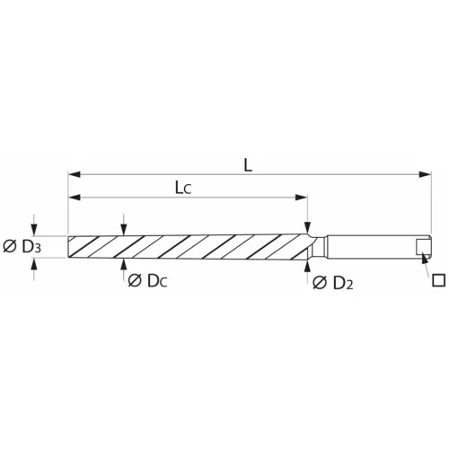 Holex Kézi szegecsfurat dörzsár 1:50 16 mm