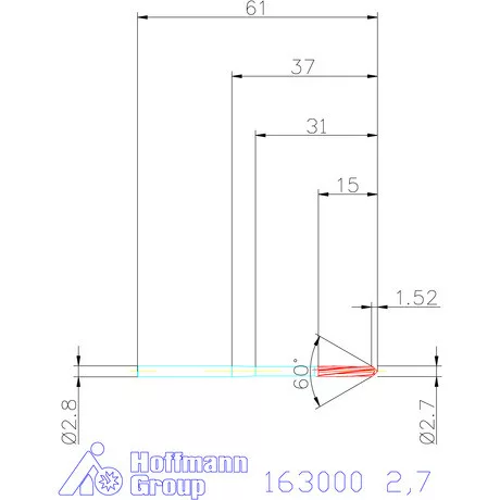 Garant Gépi dörzsár H7 2,7 mm