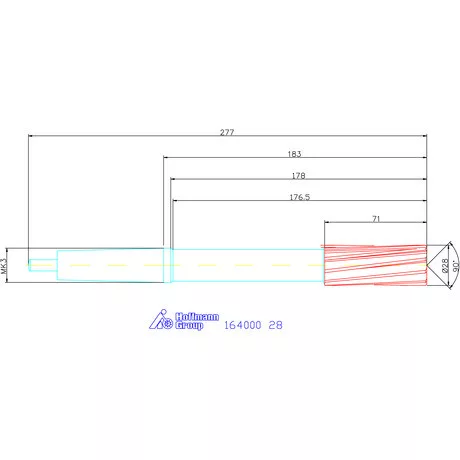 Holex Gépi dörzsár H7 28 mm